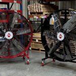 Airmobile Portable Fan On Industrial Grade Caster Wheels