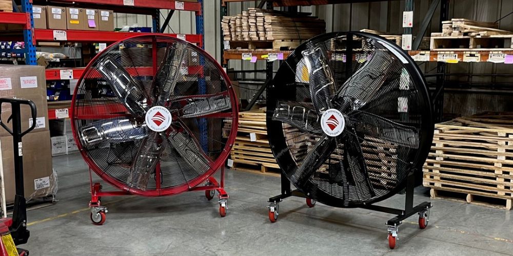 Airmobile Portable Fan On Industrial Grade Caster Wheels - Image 1