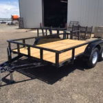 7'X16'X10K Temco Tandem Axle Trailer W/ Heavy Duty Axles