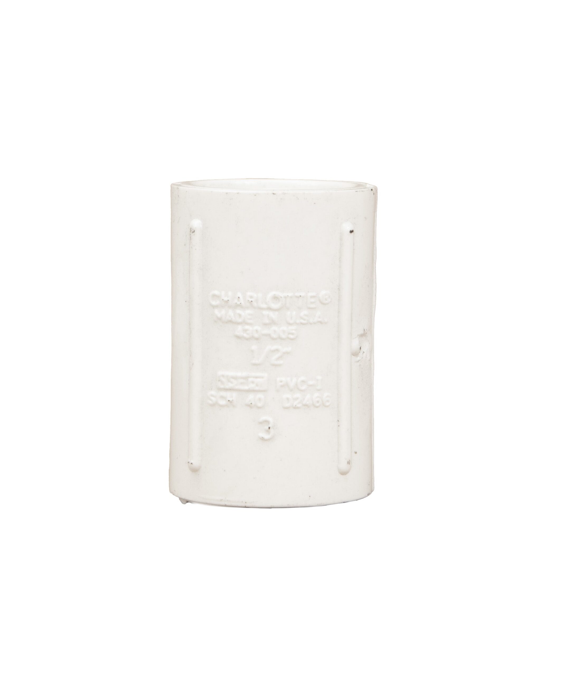 1/2" FPT x FPT Coupler, PVC - Image 1