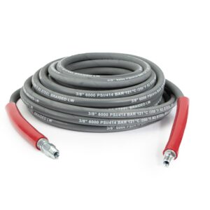 Lightweight 2-Wire Pressure Washer Hose: Gray: 3/8" ID, 6000 PSI - Image 2
