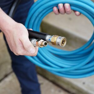 A+ Non-Marking Pressure Washer Hoses with Quick Coupler Swivel End, Blue - Image 4