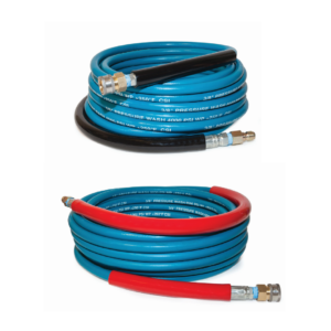 A+ Non-Marking Pressure Washer Hoses with Quick Coupler Swivel End, Blue - Image 1