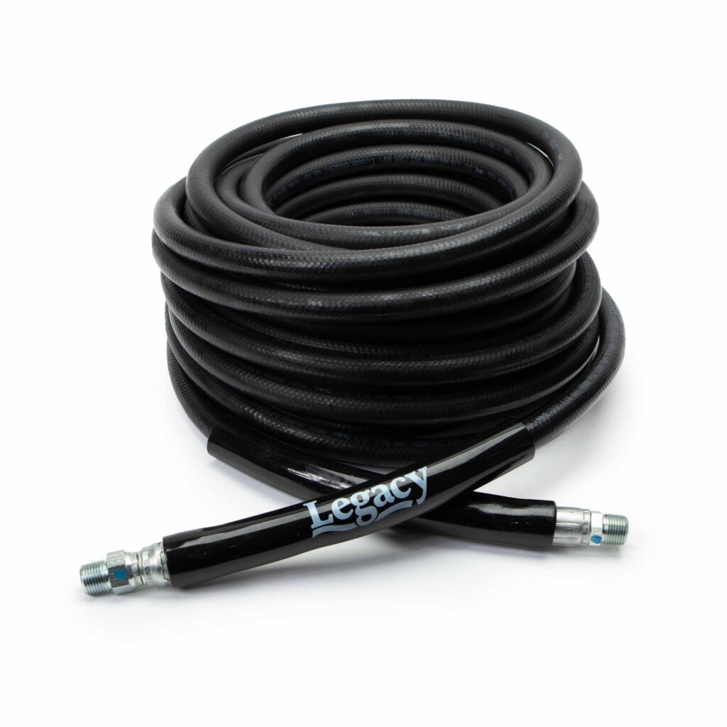 Legacy High Pressure Washer Hoses: 1 Wire, Black Bend Restrictors