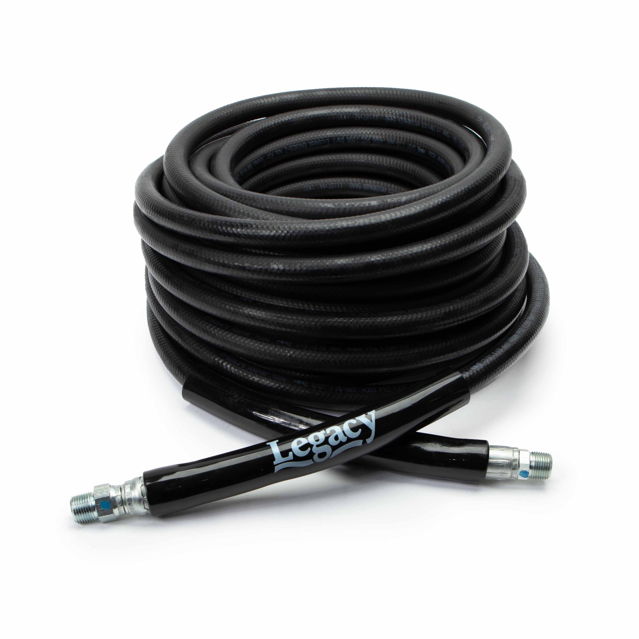 Legacy High Pressure Washer Hoses: 1 Wire, Black Bend Restrictors - Image 1