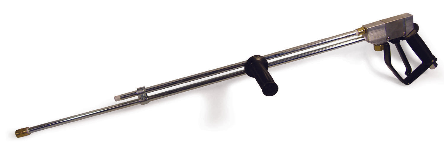 SJ3000 Double Barrel Pressure Washer Dump Gun: Stainless Steel, 36″ With Foregrip - Image 1