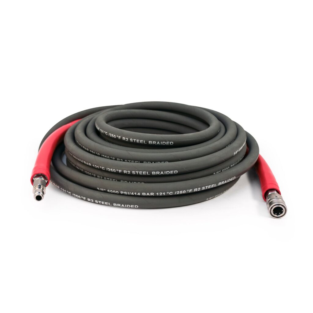 Lightweight 2-Wire Pressure Washer Hose: Gray: 3/8" ID, 6000 PSI