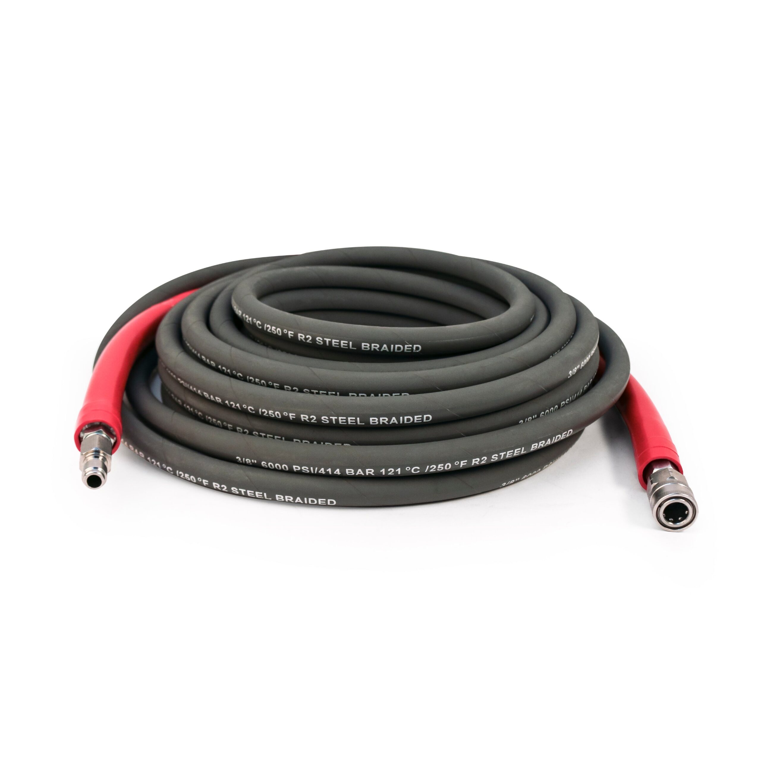 Lightweight 2-Wire Pressure Washer Hose: Gray: 3/8" ID, 6000 PSI - Image 1