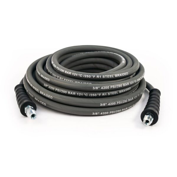 Non-Marking Pressure Washer Hoses: 1 & 2 Wire, Multiple Swivel & Coupler Options