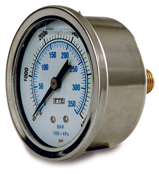 Stainless Steel Pressure Gauge: Back Mount