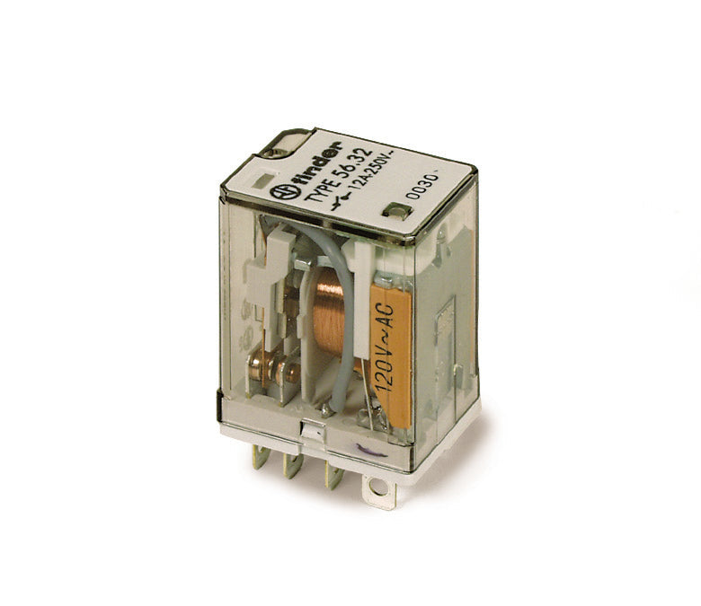Compact Relay with Light & Button, 10A, 120V - Image 1