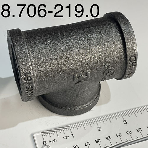 Tee, 1-1/2″ Female Pipe, Black