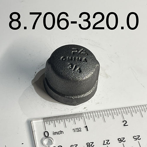 Cap, 3/4″, Black Pipe