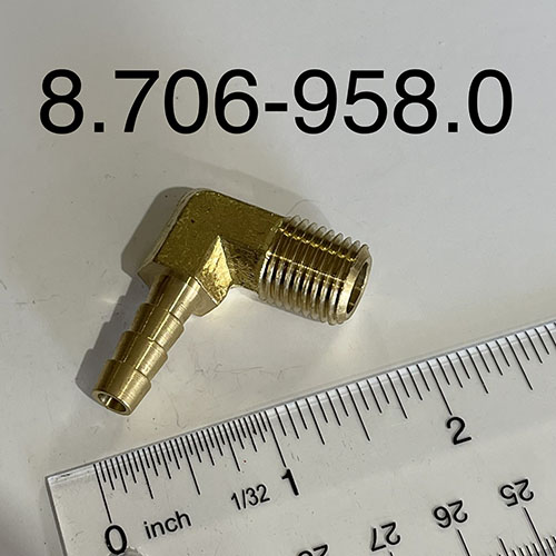 Hose Barb 1/4" Barb X 1/4" Mnptf 90 Deg