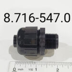 Connector, 1/2″ L/T , Straight, Black