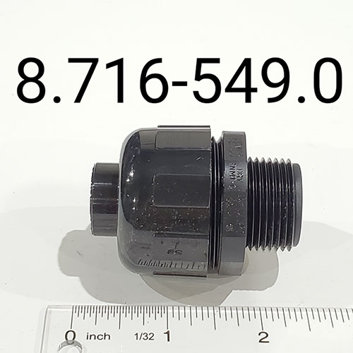 Connector, 3/4″ L/T, Straight, Black