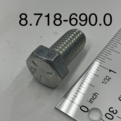 Bolt, 1/2″ X 1 ” NC HH Zinc