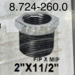 Bushing, 2″ NPT X 1-1/2″ NPT Galv