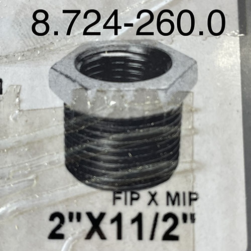 Bushing, 2″ NPT X 1-1/2″ NPT Galv