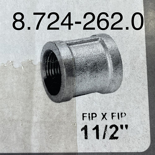 Coupling, 1-1/2″ NPT Galv