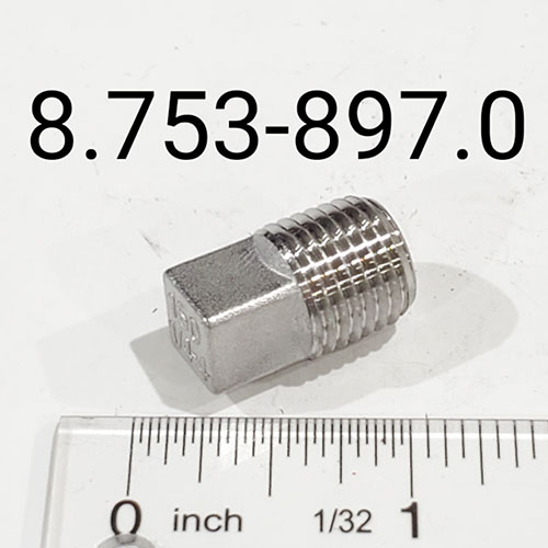 Plug, Pipe,1/4, 304SS