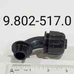 Connector, 1/2″ L/T. 90 Deg, Black