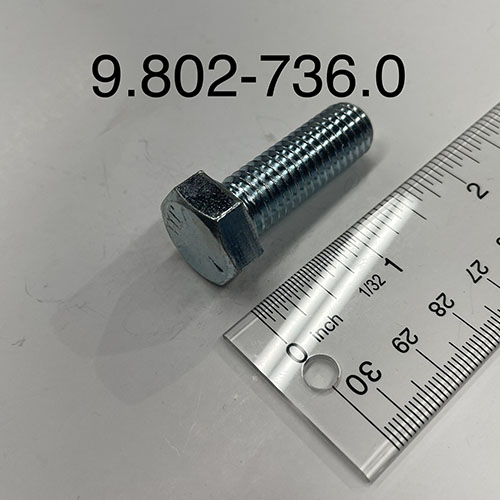 Bolt, 1/2 X 1-1/2″ NC HH Zinc