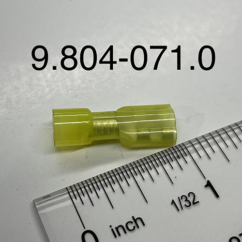 DISCONNECT, FEM FULLY INS .250, YELLOW