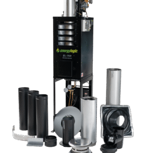 El-75H Energy Logic Waste Oilheater, 75,000 Btu W/ Built-In 10-Gal Tank, Wall Flue Kit - Image 3