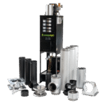 El-75H Energy Logic Waste Oilheater, 75,000 Btu W/ Built-In 10-Gal Tank, Wall Flue Kit