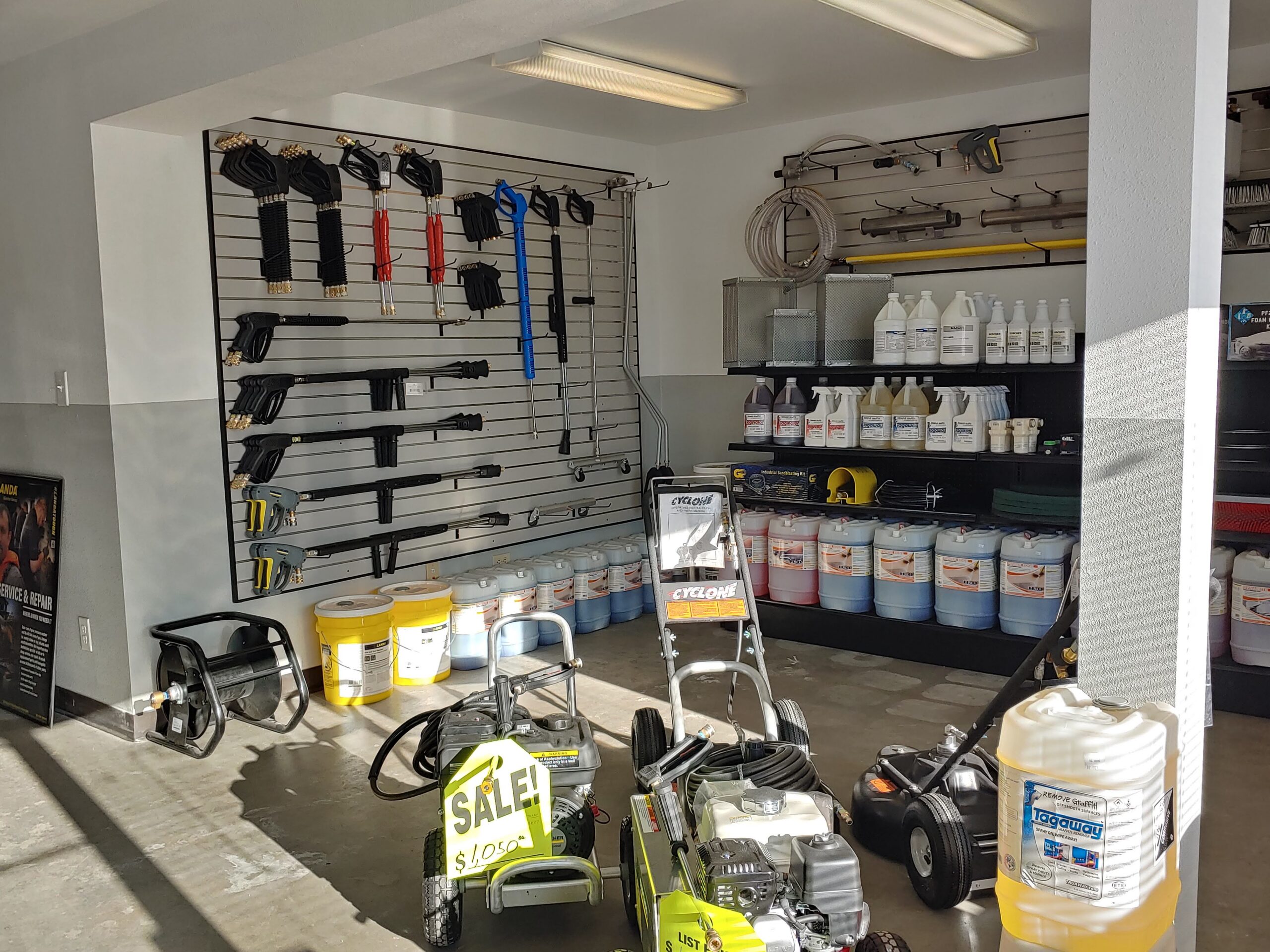H2O Power Equipment parts counter