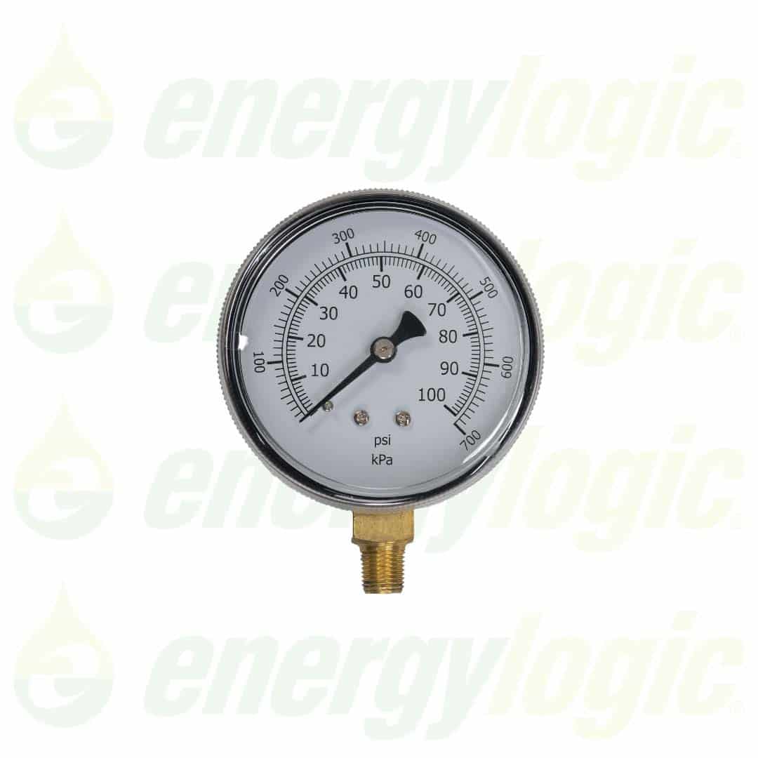 EnergyLogic Gauge - 0-100 PSI Pressure, 1/8" - Image 1