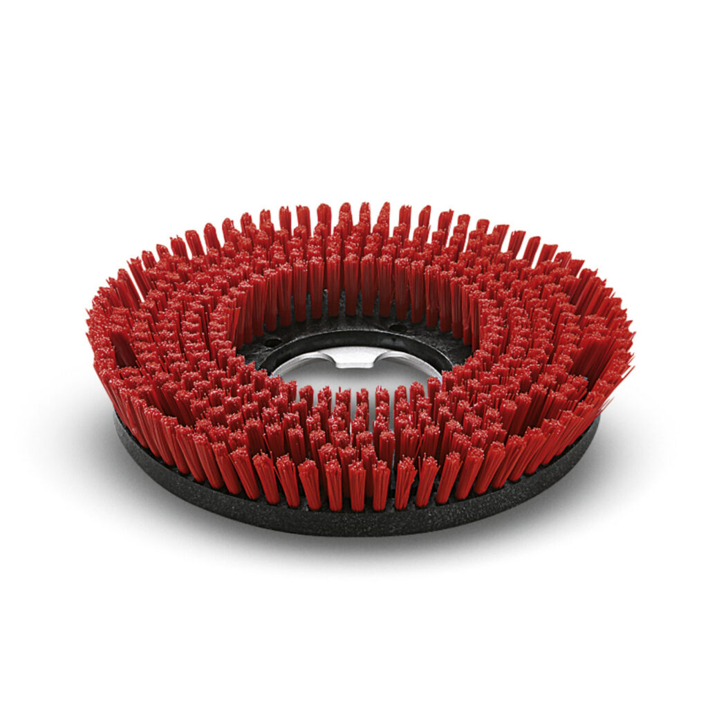 Disc Brush, Medium, Red, 406 mm