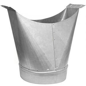 Adapter, Flue, 22Ga, Galvanized 8"